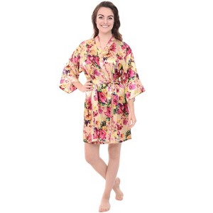 Women's Classic Satin Robe - 1 of 3