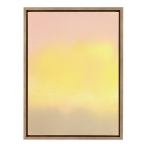 18" x 24" Sylvie MP Mellow Framed Wall Canvas by Mentoring Positives Gold - Kate & Laurel All Things Decor - 1 of 4