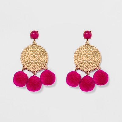 Pom pom outlet earrings target