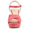 Allegra K Women's Buckle Closure Platform Chunky Heels Slingback Sandals - 2 of 4