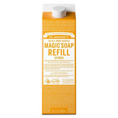 Dr. Bronner's Pure-Castile Soap Refill Carton - Citrus - 32 fl oz