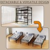 KTMBDW Heavy Duty Triple Bunk Bed, Twin-Size Metal Bunkbeds with Ladder, Family-Friendly for All Ages, Bedroom, No Box Spring Needed, Easy Assembly - 4 of 4