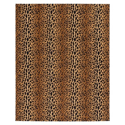 Leopard Print 2' x 3' Handmade Wool Rug