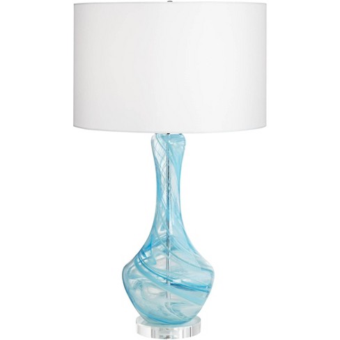 Possini Euro Design Modern Table Lamp, Possini Euro Eneya Blue Ceramic Table Lamp