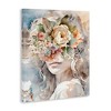 Stupell Industries Floral Portrait of Girl, 24" x 30" - 3 of 4