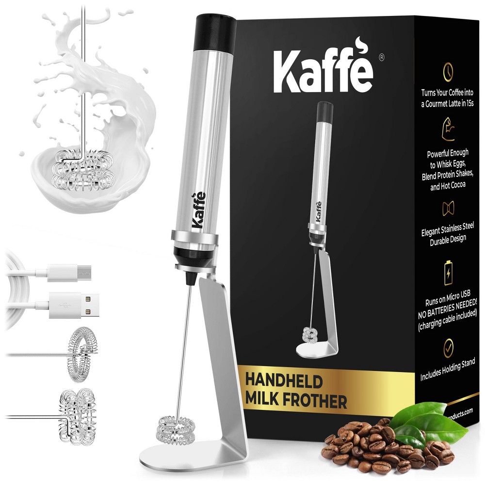 Photos - Coffee Makers Accessory Milk frother powerful motor - Micro USB chargeable (Cable + 2 whisks inclu