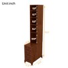 Modern End Table with Drawers, Corner Sofa Side Table with Open Shelves, Bedroom Nightstand for Small Spaces, Side Table for Living Room - 3 of 4
