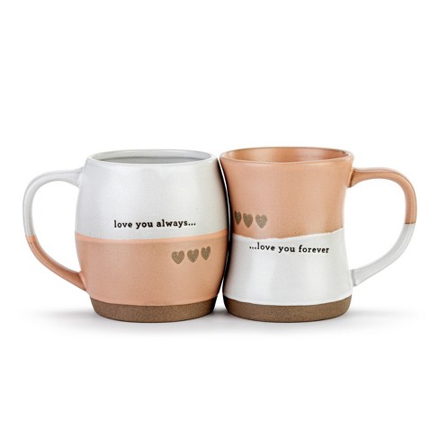 2 Handmade Huggable Coffee Mugs Set, Two Ceramic Mugs, Large Pottery Mug,  Ceramic Tea Mug, Mother Christmas Gift 