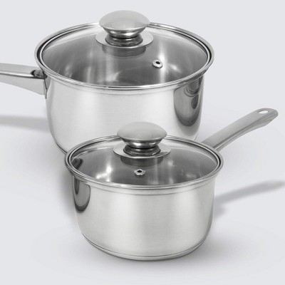 EXCEL STEEL 501 10PC STAINLESS STEEL COOKWARE SET