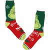 Dr. Seuss GRINCH Naughty Or Nice Christmas Adult Fuzzy Plush Crew Socks 2 Pack For Women Men Multicoloured - 3 of 4