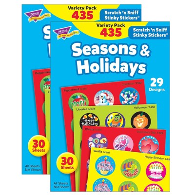 Trend Enterprises Seasons & Holidays Stinky Stickers Variety Pack Multicolored T-580-2