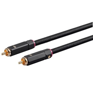 Monoprice Digital Coaxial Audio/Video Cable - 6 Feet - Black | RCA Subwoofer CL2 Rated, RG-6/U 75-ohm - Onix Series - 1 of 4