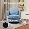 GDFStudio Roxanne Swivel Chenille Upholstered Wood and Steel Accent Chair - 2 of 4