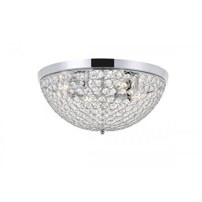 Elegant Lighting Taye 4 light Chrome Flush Mount