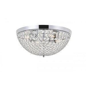 Elegant Lighting Taye 4 light Chrome Flush Mount - 1 of 4