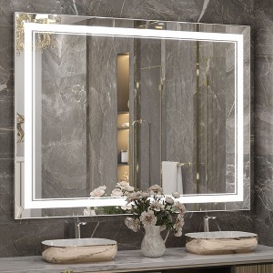 Keonjinn LED Front Light Bathroom Vanity Wall Mirror, 3 Color Temperatures, Anti-fog - 1 of 4