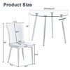 Nicbex Dining Table Set for 4 Kitchen Table Modern Luxurious Round Tempered Glass Dining Table Set with 4 Dining Chair - 4 of 4