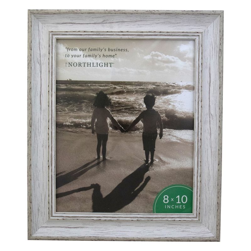 Northlight 8" x 10" Weathered Finish Photo Picture Frame - White, 1 of 7