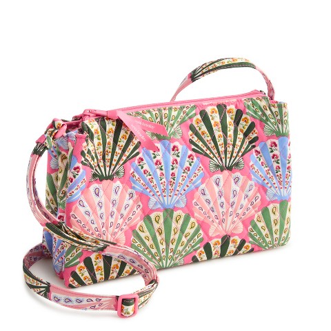 Vera Bradley Women's Premium Cotton Foxbury Crossbody Bag Cottage Shells