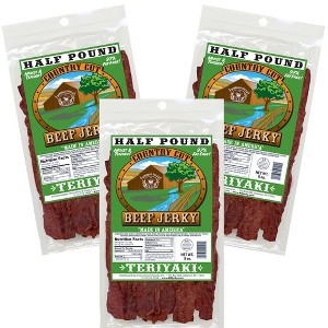Buffalo Bills 8oz Teriyaki Country Cut Beef Jerky - Three 8oz Packs - 1 of 4