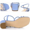 Perphy Women's Strappy Strap Open Toe Slingback Chunky Heel Sandals - 3 of 4
