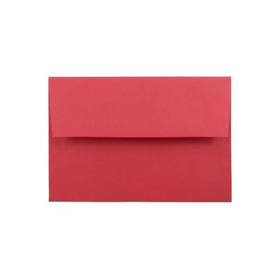 JAM Paper A8 Colored Invitation Envelopes 5.5 x 8.125 Red Recycled 25/Pack (27799)