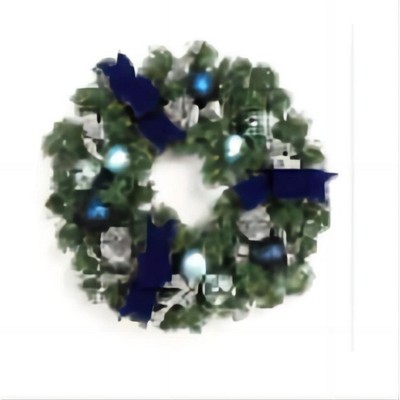 Snow-Covered Multicolored Pine Needle PVC Mixed Front Door Fireplace Christmas Wreath Vine Decoration