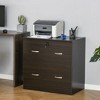 Vinsetto 2-Drawer File Cabinet with Lock and Keys, Vertical Storage Filing Cabinet with Hanging Bar for Letter Size, Home Office, Walnut - 2 of 4
