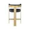 Meridian Furniture,Romeo Black Vegan Leather Counter Stool, Set of 2 - 2 of 4