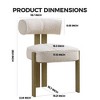Dining Chairs Set of 2,Modern Boucle Dining Room Chairs with Ergonomic Curved Back, Comfortable Kitchen Chairs - 3 of 4