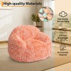 Faux Fur Bean Bag Chair with Armrest, Plush High-Density Foam Lazy Sofa for Kids & Adults, Perfect for Gaming, Reading & Living Room - 3 of 4