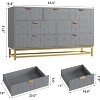 Nasitip 7 Drawer Dresser for Bedroom, Modern Wide Chest with Gold Handles & Legs, Storage Cabinet for Living Room - 2 of 4