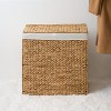 Solhome Ludmila Water Hyacinth Woven Rectangular 2-section Laundry Hamper - 4 of 4