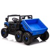 TopComfy Baby Walkers Kids Ride Six Wheel Dump Truck Four Wheel Drive Anti Collision Bar Six Wheel Suspension for Kids, Blue, 46.46"*21.65"*12.99" - 4 of 4