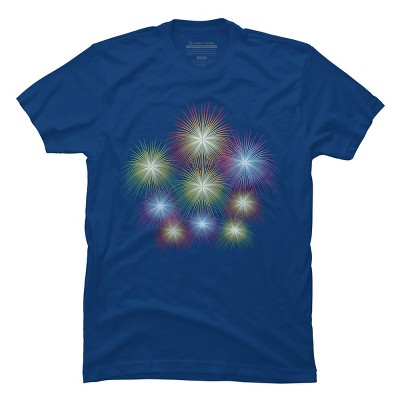 Men's Design By Humans July 4th Fireworks Display By  T-Shirt