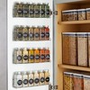 Talented Kitchen 4 Stainless Steel Spice Racks Wall Mount Organizer for Cabinet Door w/ 24 Empty 4oz Glass Jars, 269 Clear Seasoning Labels, 2 Styles - image 2 of 4