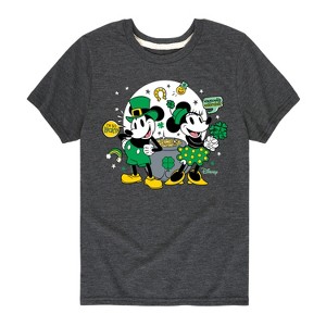 Boys' - Disney - Mickey And Minnie Pot Of Gold Short Sleeve Graphic T-Shirt - 1 of 4
