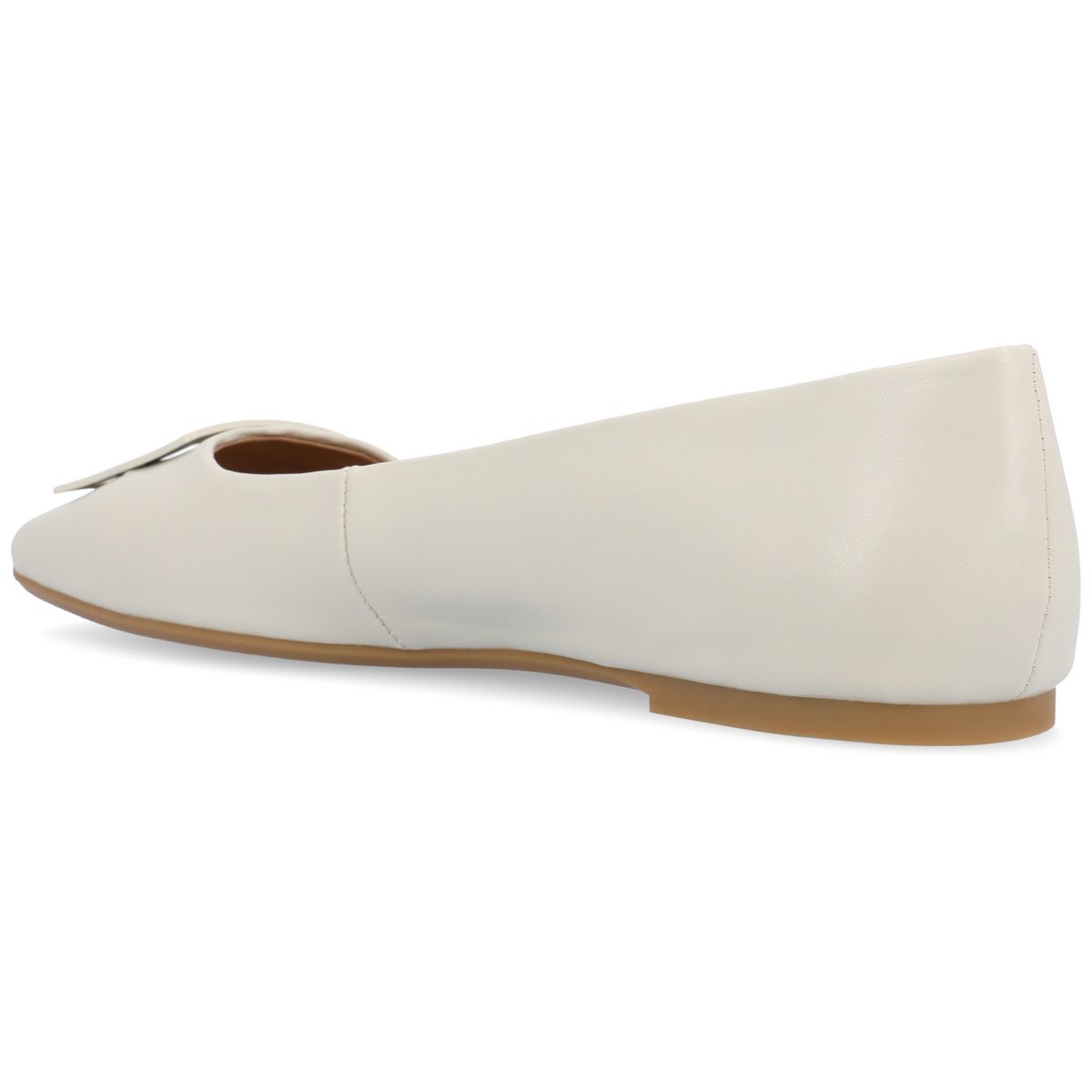 Обувь Journee Collection Women's Zimia Ballet Slip On Square Toe Flats Beige 9 — фото 7