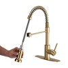 JUJABU Brushed Gold Stainless Steel Kitchen Faucet with Pull-Out Sprayer - Flexible Nozzle for Easy Cleaning and Filling - 3 of 4