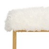 Rowan Contemporary Glam Faux Sheepkin Square Ottoman  - Safavieh - image 4 of 4