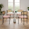 AZL1 Life Concept Dining Sets Modern Upholstered Chairs Set of 4, Accent Kitchen Chairs Rattan Back for Dining Room, Pink, 20.5"*20.5"*30" - 4 of 4