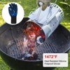 Unique Bargains Silicone Heat Resistant Fireproof Grilling Gloves 1472°F High Temp Resistance 1 Set - 4 of 4