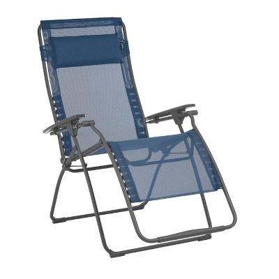 Lafuma Futura XL Zero Gravity Outdoor Steel Framed Lawn Recliner Chair, Ocean