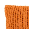 20"x20" Oversize Ella Chunky Knit Square Throw Pillow Sudan Brown - Lush Décor: Soft Velvet Back, Indoor Use - 3 of 4