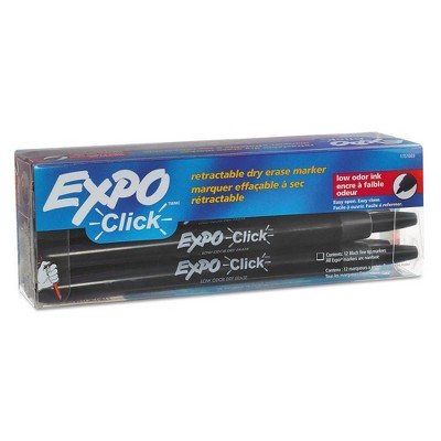 Expo Click 12pk Dry Erase Markers Black