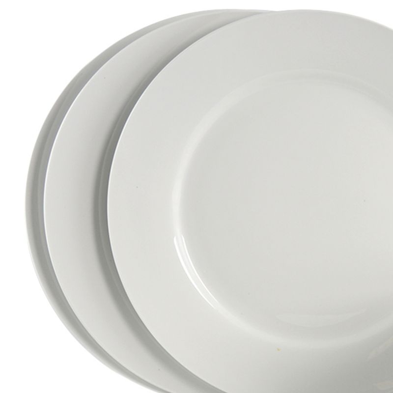 Gibson Home Noble Court 12 Piece Dinner Plate Set in White, 5 of 6