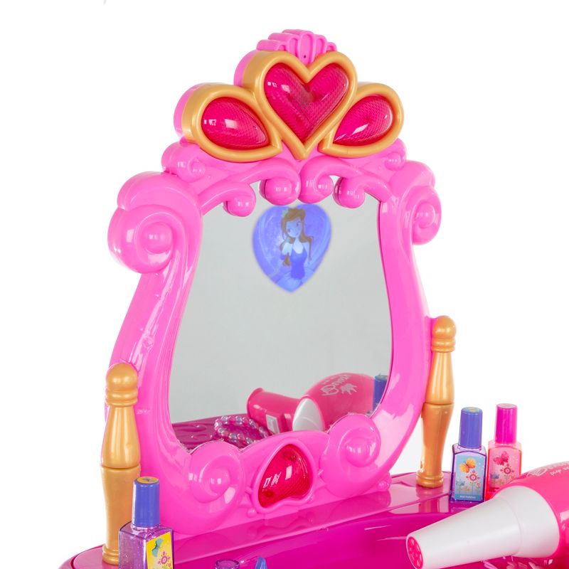 Toy Time Kids' Pretend Play Princess Vanity With Stool, Accessories, Lights and Sounds, 2 of 9