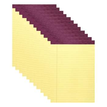 Ampad 20243 Dual Ruled Pad, Legal/Wide Rule, 8.5 x 11.75, Canary -  100 Sheets