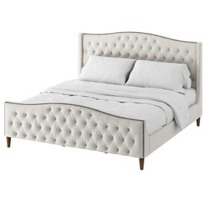 Dietrich Tufted Upholstered Bed with Headboard and Footboard | ARTFUL LIVING DESIGN - 1 of 4