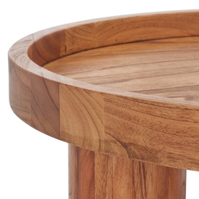 Meek 3 Leg Round Coffee Table - Natural - Safavieh